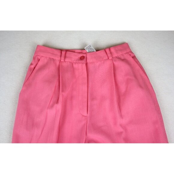 WOMEN'S PINK HIGH WAIST PLEATED PANTS - SAG HARBOR - SIZE 8P - Picture 3 of 6